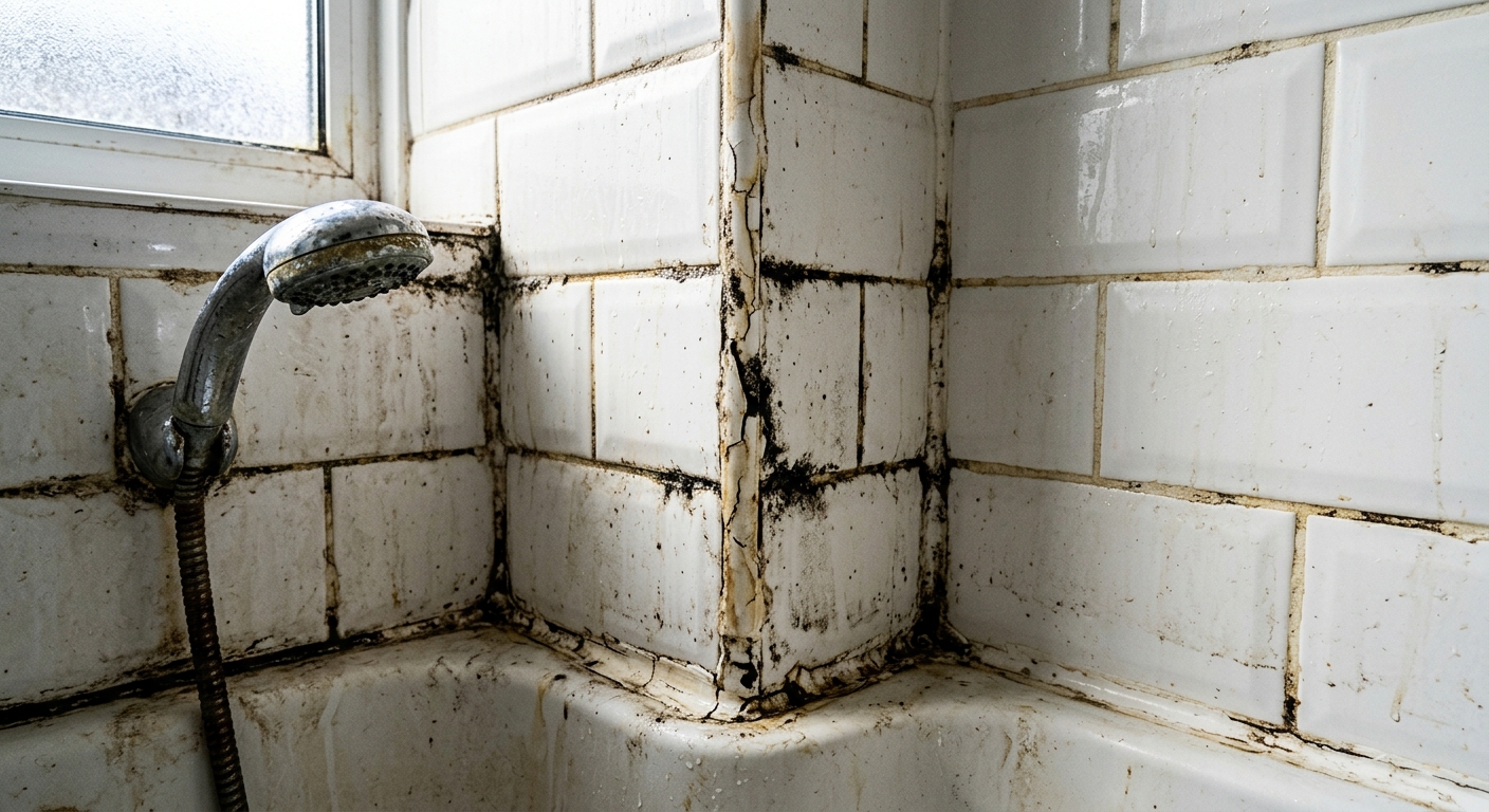 Shower corner before