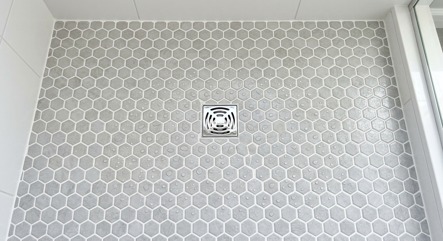 Shower floor after